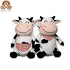 Free Sample Cheap dolls Plush Cartoon Milk Cow Toy Lovely Soft Stuffed Cattle Toys