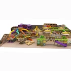 Wholesale colorful kids play area big indoor playground with slides playground equipment