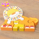wholesale cheap cartoon animals wooden jigsaw puzzles for 2 year old W14A150