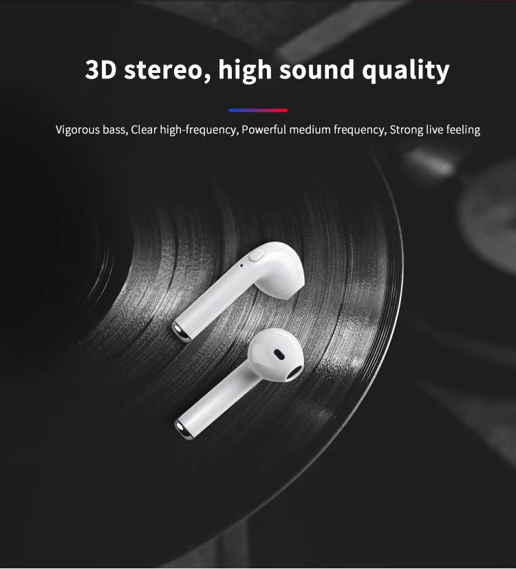 2019 hot selling Mini Wireless Music Stereo Sound Bass Handfree Blue tooth Earbud TWS i7s Headphone Earphone - ANKUX.COM
