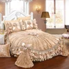 lace new design polyester wedding bedding bedspread quilted sheet set turkey