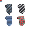 China Supplier Mens Necktie Navy Blue Satin Stripe Custom Logo Design Polyester Tie