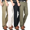 Men's casual pants khaki straight business Large size pants stock beige dad clothing high waist cotton trousers wholesale cheap