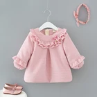 Wholesale Children's pink winter warm princess lovely coat baby girl clothes