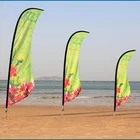 CUSTOM outdoor promotional portable feather beach flag pole