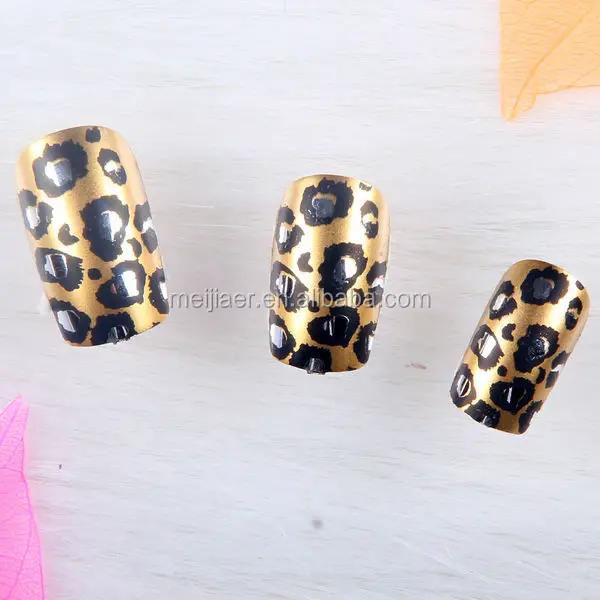leopard design nail tips4 new products artificial nails