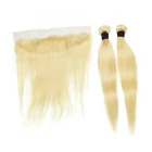 Hair vendor 613 blonde hair extension 613 virgin hair bundles with lace frontal