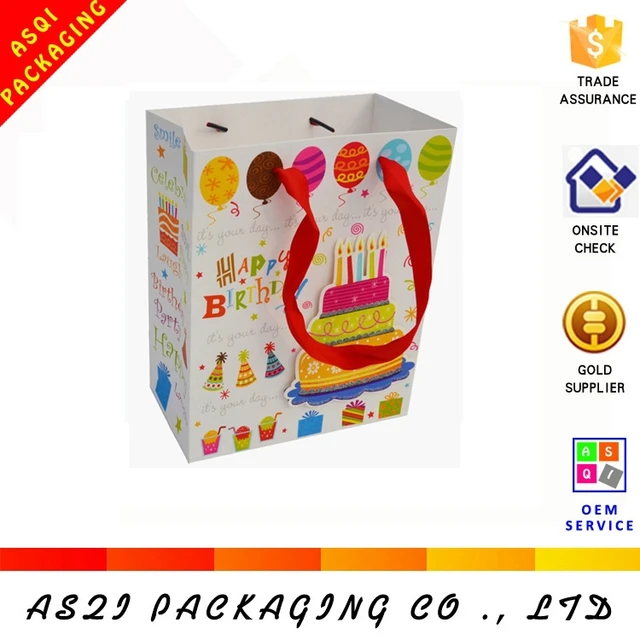 3 d happy birthday decorative gift cake custom paper bag wi