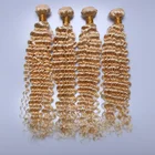wholesale price color 613 deep wave, top grade 9a blonde curly hair