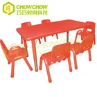 Luxury Height Adjustable Wooden Children Table for Six People