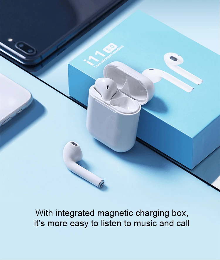 2019 New Hot selling 5.0 TWS stereo earbuds i11 tws, i11 with charging case wireless headphone sport earphone auto paring - ANKUX.COM