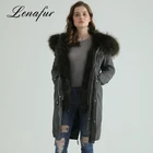 Unisex Washing Resistant Waterproof Real Fox Fur Liner Raccoon Fur Collar Hooded Fur Parka