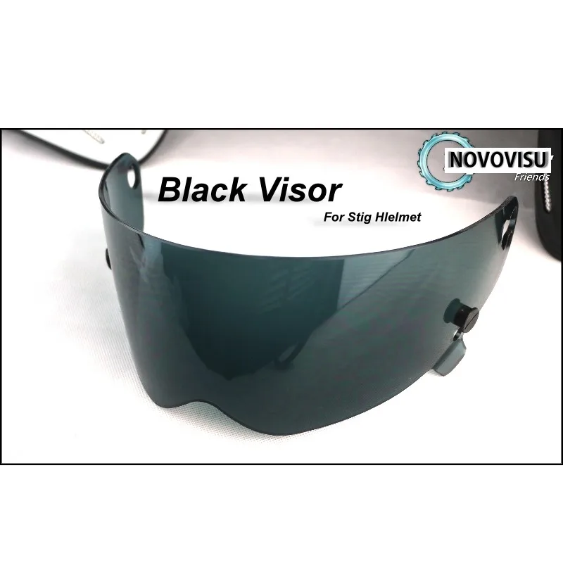 NOVOVISU Black  Silver  Colorful Visor lens of The Stig Helmet  Decelerating Visor  Helmet Shield 03