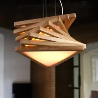 China Factory Wood Material Pendant Light