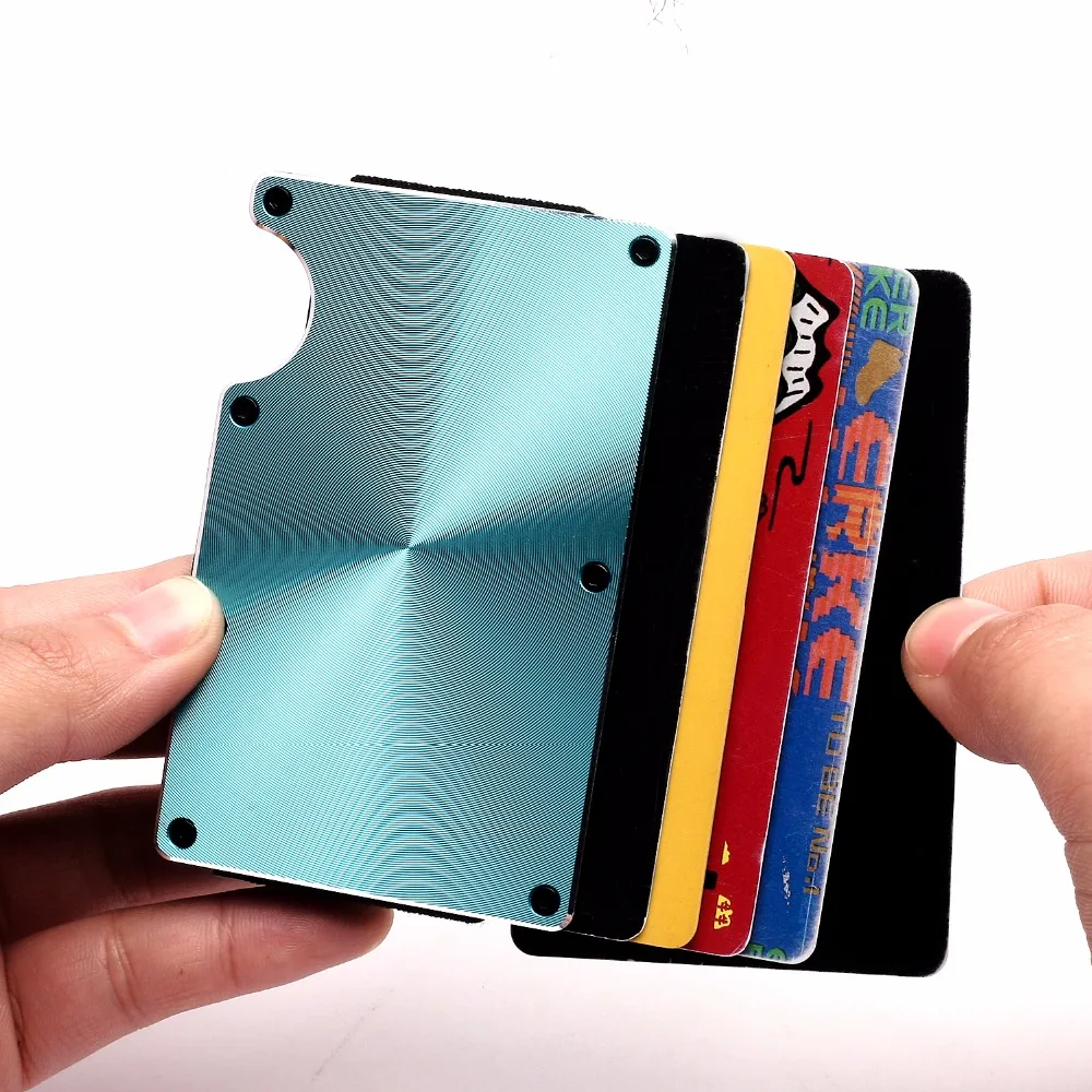 slim front pocket minimalist wallet money clip credit card