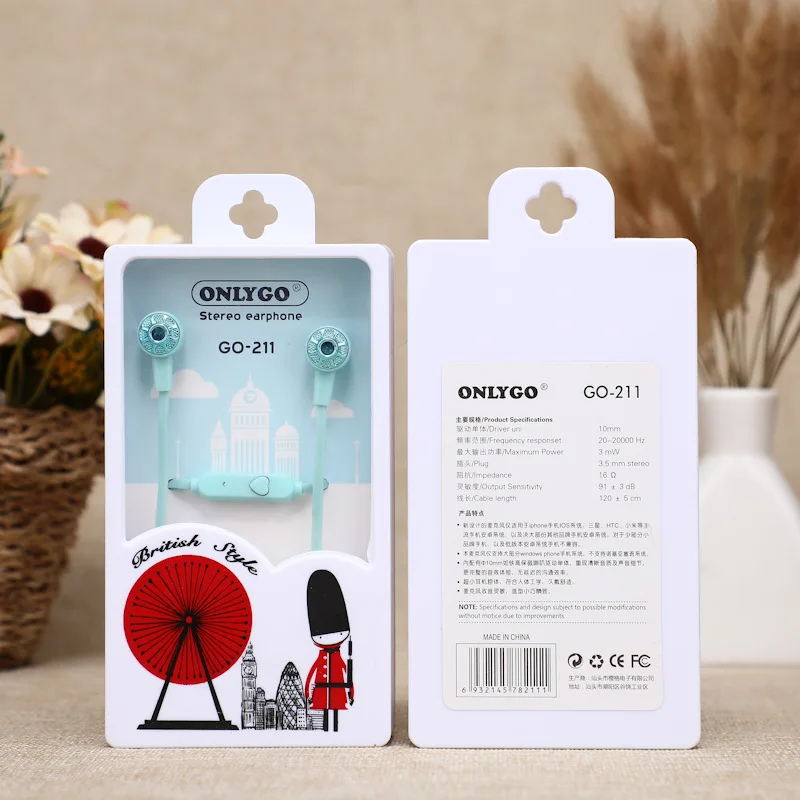 Newest Popular Design Gift Headphone Stereo Music Earbud With Mic - ANKUX.COM