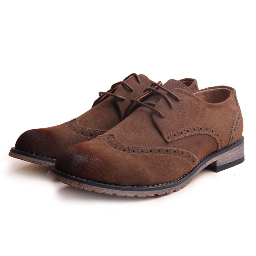 Mens Shoes Casual 2015 British Style Men Shoes Leather Suede Oxford Shoes Man Fashion Brand Spring/Autumn Shoes Plus Size