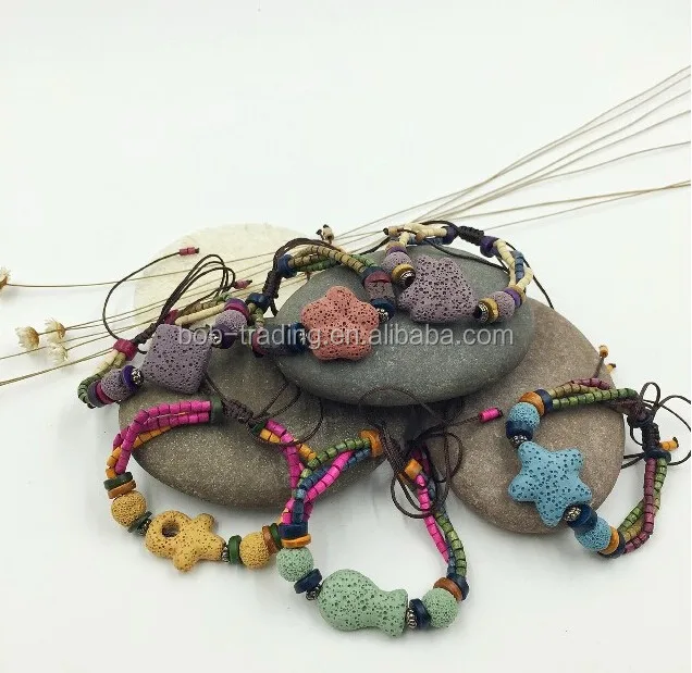 bob trading custom volcanic lava rock stone bracelet wire druzy bangle bracelets