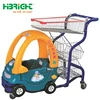 Wholesale Funny Supermarket Plastic Kids Shopping Trolley with Toy Car