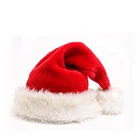 Plush red decorated santa hat for christmas' day