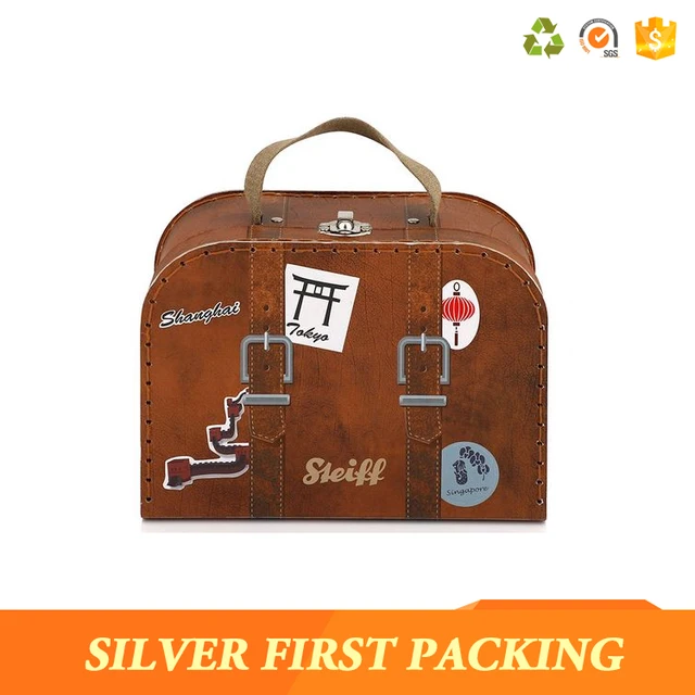 hot selling customized cardboard children suitcase gift box