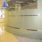 2-19mm decorative frosted glass for bathroom door/partition wall/coffee table/balcony/shelf