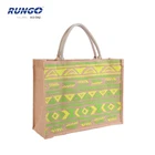 Personalised Jute Burlap Grocery Tote Shopping Bag