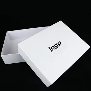 white gift boxes clothing packaging boxes custom logo printed