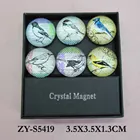 Small round magnet crystal glass mangets ,souvenir fridge magnet, magnet manufacturer