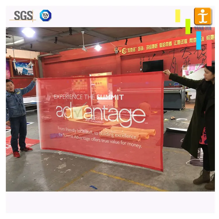 Custom Printed Shade Cloth Printed Scrim For Balcony Business