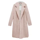 custom winter ladies fashion long faux fur coat