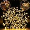 12 Meters 100 leds Holiday String Lighting Outdoor Solar Christmas Decoration Village Lava LED Light
