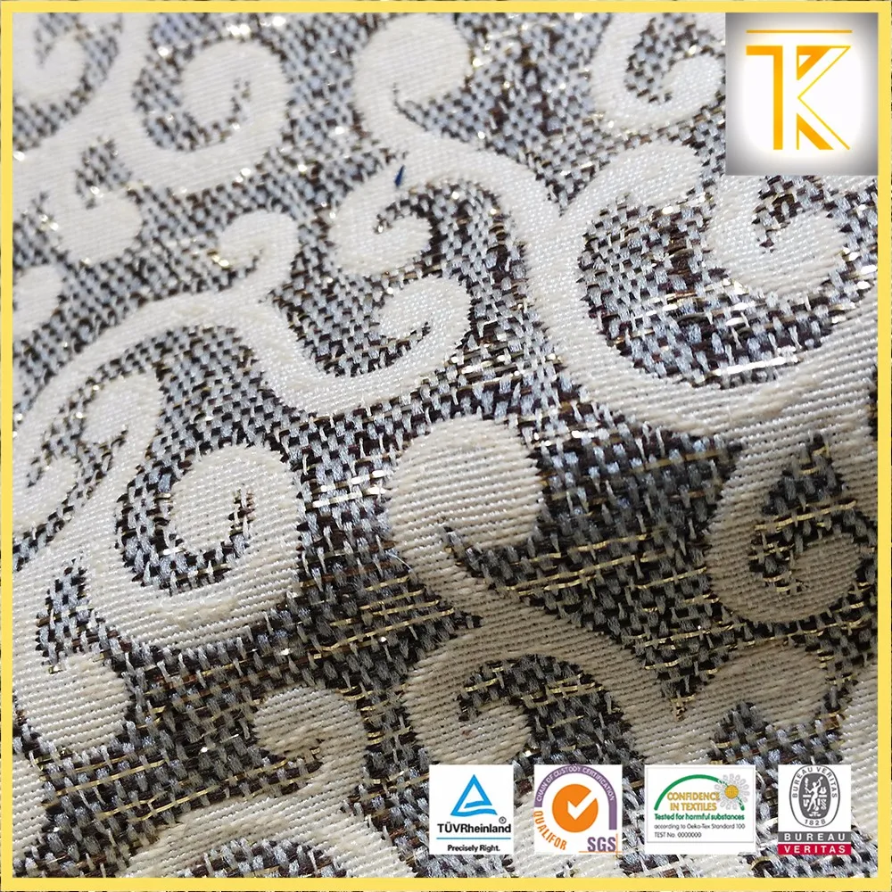 2019 new woven metallic jacquard and dobby fabric