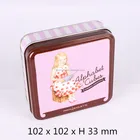 cheap square favor cookie tin box jar for sale
