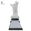 White Stone Marble Cemetery Angel Statue Headstones Monument