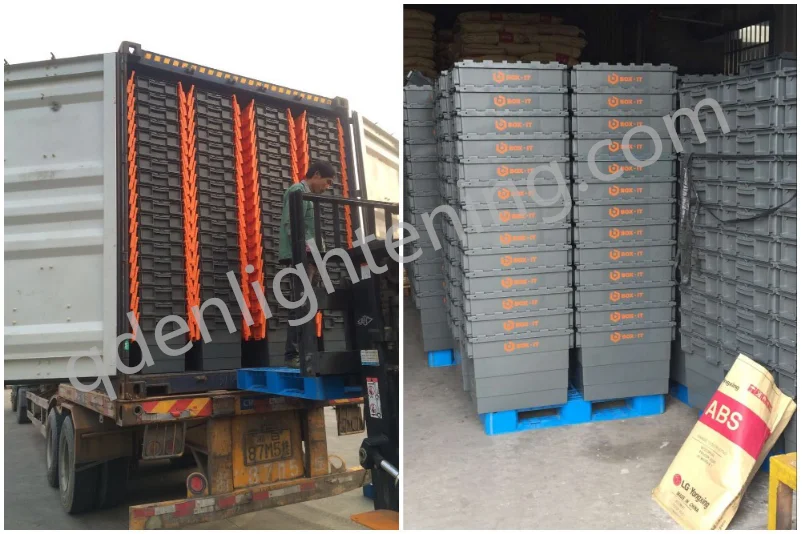 nestable plastic moving box warehouse storage plastic box