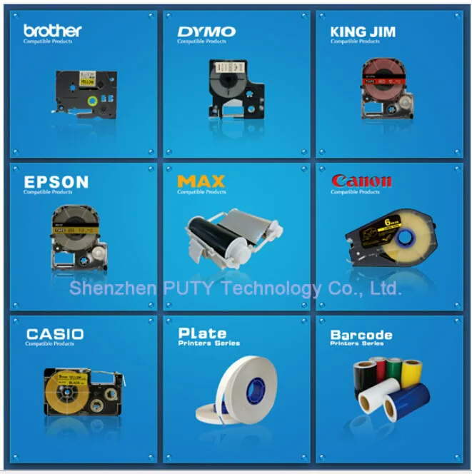 Compatible Laminated Flexible TZ Tape Cartridge TZe-FX631 TzeFX631 for Ptouch Label Maker,12mm*8m Black on Yellow