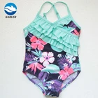 Sweet Cute Child Baby One-Piece Bikini Swim Swimwear Little Girl Ruffle Beach Swimsuit