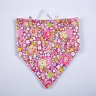 Red washable soft pinafore baby bandana drool bibs cotton