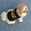 Police Suit Cosplay Dog Clothes Black Elastic Vest Puppy T-Shirt Coat Accessories Apparel Costumes Pet Clothes for Dogs Cats