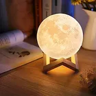 Amazon Top Seller Home Decoration Moon Shaped Night Lamp15cm 3D Moon Lamp