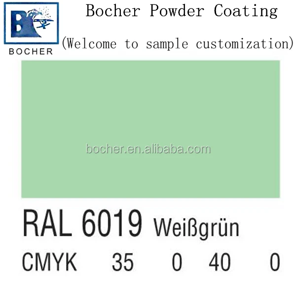 ral colour 6019 pastel green powder coating paint