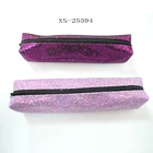 Pencil Case Round Shape Pencil Case Shiny Makeup Pen Pencil Case Pouch Stationery Bag
