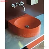 Small one home used solid surface orange sink bathroom wash basin