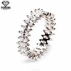 6mm Width Cubic Zirconia 925 Silver Full Eternity Ring Band