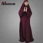 Burgundy jilbab maroon khimar Long hijab dress islamic clothing telekung hijab prayer women prayer clothing