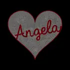 Heart Hotfix Rhinestone Heat Transfer Templates Design,Stones Appliques For Clothes Decoration