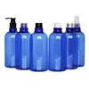 Korean style blue 500ml PET plastic avoid light bottles / shampoo bottles
