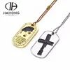 custom jewelry Women cross Jesus religious ID dog tag