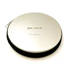 Round tin CD storage case with sleeves